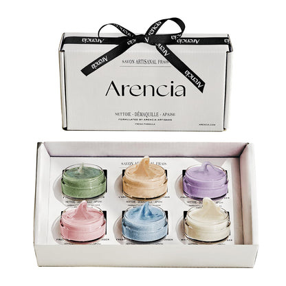 Arencia Rice Mochi Facial Cleanser Gift Set, 6 Varieties, 0.52 oz each