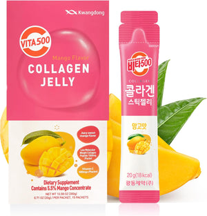 KWANGDONG Vita500 Mango Collagen Peptides Korean Jelly Stick with Vitamin C
